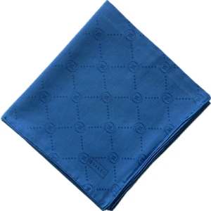 Pamuk Ipek Monogram Eşarp 3001126-ROYAL Mavi