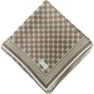 Monogram Tivil Ipek Eşarp 30008898-AÇIK Kahve Ekru