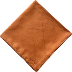 Pamuk Ipek Monogram Eşarp 3001126-KIREMIT