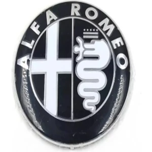Alfa Romeo Ön Kaput Yada Arka Bagaj Logo 1 Adet (Siyah-Beyaz)