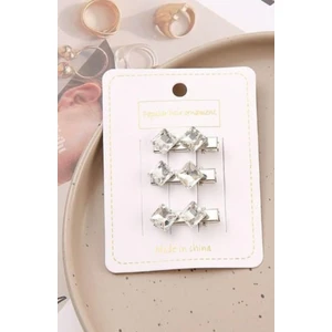 Efna Store Kristal Taşlı 3 Lü Silver Renk  Pens Toka