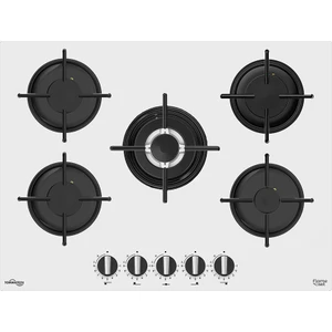 TAO7001WG Ankastre Wok Gözlü Gazlı Ocak 70 cm Beyaz Cam
