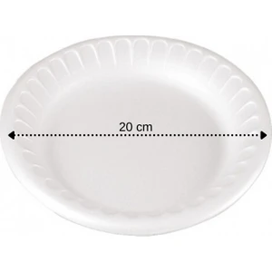 Köpük Tabak 20 cm Mod 33 B 100 Adet