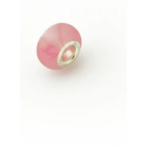 Pembe Murano Çelik Charm