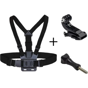 Tüm Aksiyon Kameralarla Uyumlu Göğüs Bandı, J Hook ve Vida Aksesuar Seti