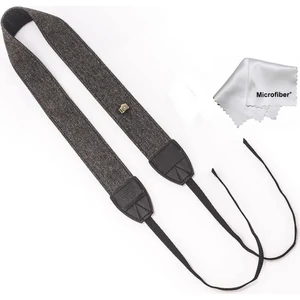 Tüm Dslr ve Aynasız Fotograf Makineleri Için Retro Vintage Gri Siyah Omuz Boyun Askısı Neck Strap