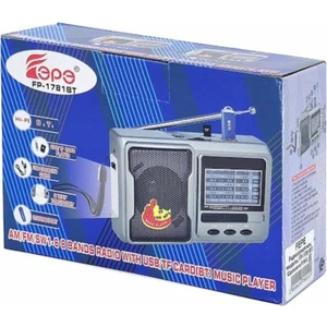 Fm Radyolu Bluetoothlu Şarjlı Cep Radyosu + El Feneri