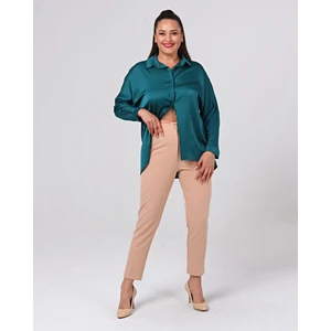 Butik Nilyam Kadın Büyük Beden Dar Paça Esnek Pantolon 24028