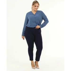 Butik Nilyam Kadın Büyük Beden Dar Paça Esnek Pantolon 24028