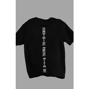 Fuddy Moda Unisex Oversize Some Thing Wrong With Me Yazılı T-Shirt