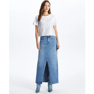 Lyon - Yırtmaçlı Uzun Denim Etek - EW3103