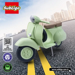 Vespa - Motor Model Oyuncak Su Yeşili