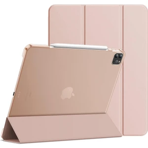 Apple Pro 12.9 5. Nesil (2021) Yatay Standlı Uyku Modlu Basic Arkası Sert Smart Kılıf ve Ekran Koruyucu A2378 A2461 A2379 A2462