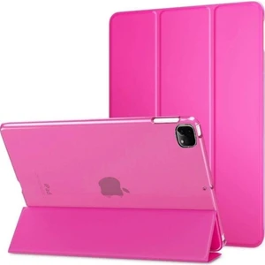 Apple Pro 12.9 4. Nesil (2020)  Yatay Standlı Uyku Modlu Basic Arkası Sert Smart Kılıf ve Ekran Koruyucu A2229 A2069 A2232 A2233
