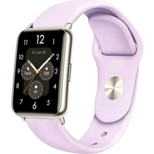 Huawei Watch Fit 2 Uyumlu Jel Silikon Kordon Pim Çevirici Aparatı ile Birlikte Lila