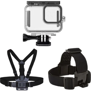 Gopro Hero 9 / 10 / 11 Black Uyumlu Housing Göğüs Bandı ve Kafa Bandı 3'lü Set