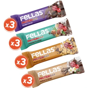 Protein Bar 32 gr Karma Kutu 12 Adet (4 Çeşit)