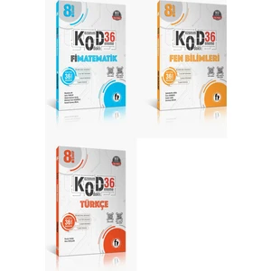 Fi Yayınları LGS 8. Sınıf KOD 36 Matamatik Deneme -  KOD 36 Fen Bilimleri Deneme - KOD 36 Türkçe Deneme 3'lü Set