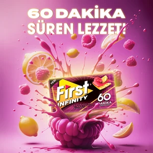 Infinity 60 Dakika Ahududu & Limon Aromalı Şekersiz Sakız - 12 Adet