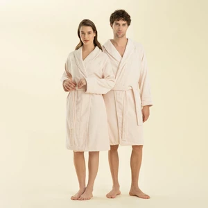 Solid Unisex Bornoz Pudra