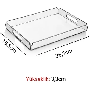 Nandy Home Kristal Dikdörtgen Sunum Tepsisi