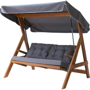 Aida Swings Paris 2000 Antrasit Salıncak, Balkon salıncağı, 3 kişilik salıncak, ahşap salıncak, ahşap bahçe salıncağı, teras salıncağı, balkon salıncağı, rattan salıncak, veranda salıncağı, ahşap salıncak modelleri, salıncaklar,