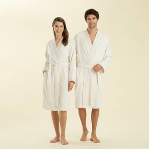 Velena Unısex Bornoz Ekru