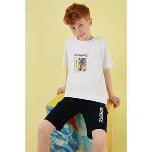 Pamuklu Regular Fit Bisiklet Yaka Şortlu Alt-Üst Takım Erkek Çocuk Takım 6212011