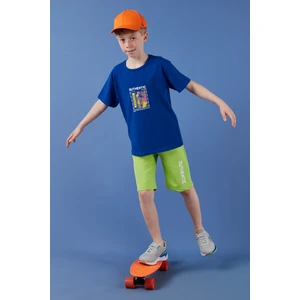 Pamuklu Regular Fit Bisiklet Yaka Şortlu Alt-Üst Takım Erkek Çocuk Takım 6212011
