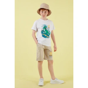 Pamuklu Regular Fit Bisiklet Yaka Şortlu Alt-Üst Takım Erkek Çocuk Takım 6212019