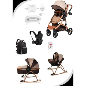 Maxi Taxi Yenidoğan Travel Sistem Bebek Arabalı ve Anakucağı Aparatlı Çeyiz Seti 10 Parça