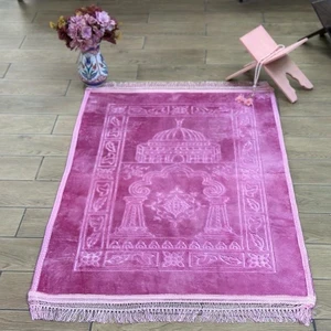 Soft Yumuşak Kadife Peluş Seccade Koyu Kahve 70 x 110 cm - 750 gr