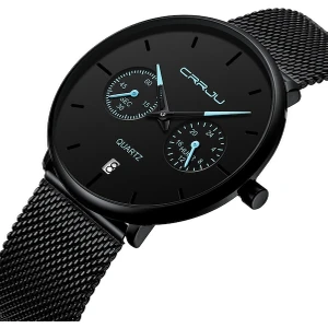 Erkek Kol Saati Crrju Kronograf Çelik Hasır Kordonlu (Yurt Dışından)