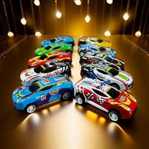 N Trend Toys 10'lu Metal Gövdeli Hot Wheels Model Oyuncak Araba Seti Çeşitli Renk ve Desenlerde