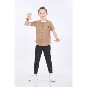 Erkek Çocuk Gömlek-T-Shirt ve Pantolon 3 Lü Takım VF24KMR5102122