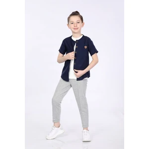 Erkek Çocuk Gömlek-T-Shirt ve Pantolon 3 Lü Takım VF24KMR5102122