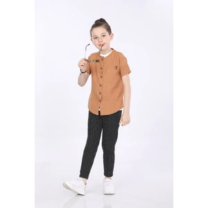 Erkek Çocuk Gömlek-T-Shirt ve Pantolon 3 Lü Takım VF24KMR5102122