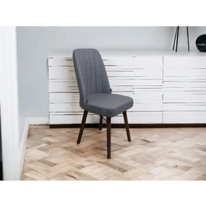 KARBA 6 Adet Gri Ahşap Pinoteks Ayaklı Sağlam Üst Kalite Mutfak Sandalyesi, Yemek Sandalyesi, Salon Sandalyesi