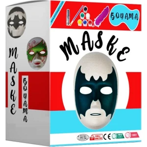 Hayal Sepeti Eğitici Maske Boyama, Karton Maske Boyama Seti, 6 Lı Boya Maske ve Fırça, Eğlenceli Aktivite