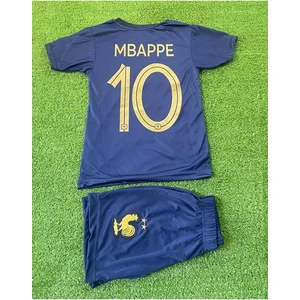 Bite Nose Mbappe Fransa Milli Takım Embappe Çocuk Şortlu Lacivert Halı Saha Forma