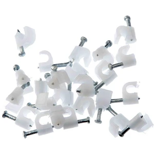 100 Adet No 1 Çelik Çivili Kroşe 0.75 Kablo Kroşesi 11-4 mm Beton Kablo Çivisi