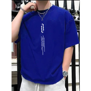 Dikey Baskılı Erkek T-Shirt