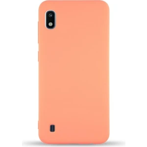 Caseart Samsung Galaxy A10 Kapak Içi Kadife Lansman Silikon Kılıf - Turuncu