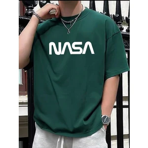 Nasa Baskılı Siyah Tshirt