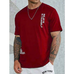 Believe Baskılı Bisiklet Yaka Tshirt