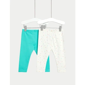 Marks & Spencer 2'li Pamuklu Desenli Legging Tayt