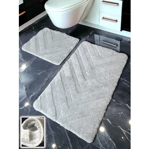 Chandler Home Karnali Açık Gri 2li Banyo Paspası (60X100 50X60 Cm)