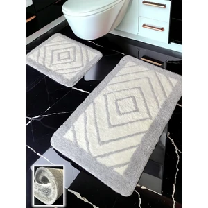 Chandler Home Niva Açık Gri 2li Banyo Paspası (60X100 50X60 Cm)