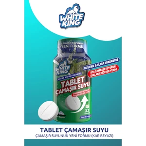 White King Çamaşır Suyu Tableti Hijyenik Ultra Konsantre 32 Tablet Kar Beyazı