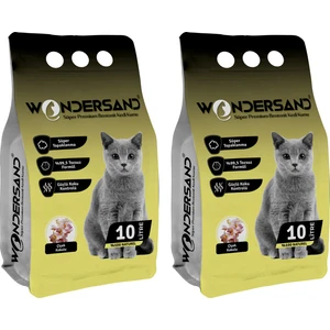 Çiçek Kokulu Ince Tane Topaklanan Kedi Kumu 10 Lt x 2 Adet